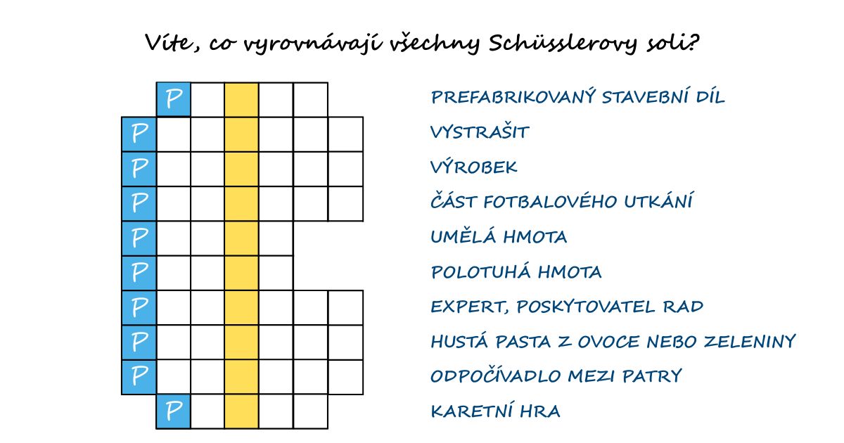 Víte, co vyrovnávají všechny Schüsslerovy soli